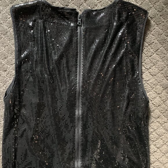 Alice & Olivia Black Chainmail Top - Picture 5 of 5